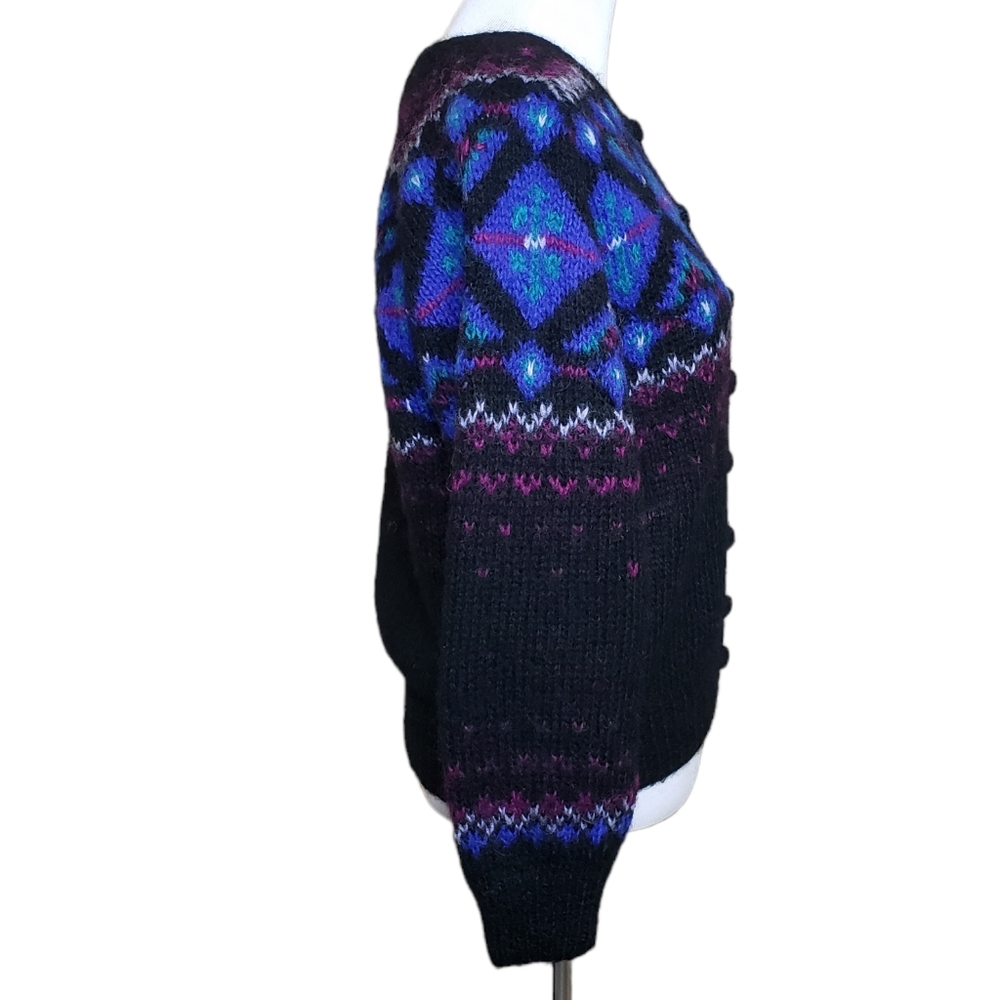 Vintage Sweater Nordic Print Cardigan - Picture 5 of 7
